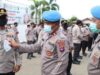 Operasi Penegakan Ketertiban dan Disiplin (Gaktiblin) anggota Polri dihalaman Mapolres Tabalong. (foto : humas polres tabalong)