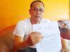 Kepala Desa Semangat Bakti Kecamatan Alalak Kabupaten Batola, Alimansyah menerima surat somasi.(foto: leon)