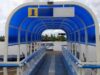Dermaga Kelotok Mantuil berbentuk Shelte Air.( foto: leon)