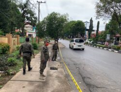 Penataan Jalur Hijau di Jalan Panglima Batur, Satpol PP Pasang Tali Pembatas