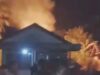 Kebakaran di Desa Pelajau, Kabupaten HST.