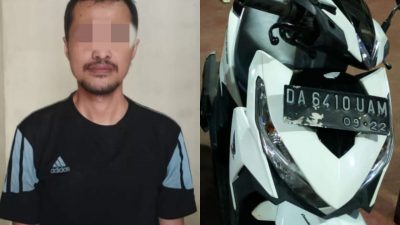 Diduga Gadaikan Motor Sewaan, Pria Warga Jangkung Tabalong Diringkus Petugas Gabungan