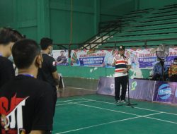 Buka Tabalong Open Badminton Tournamen 2022, Bupati Anang : Kalau Tidak Divaksin Silahkan Keluar