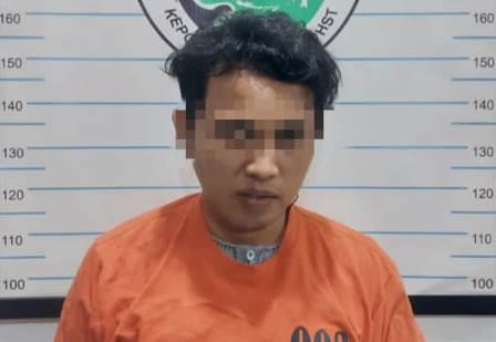 Tersangka BB (Foto: Humas Polres HST)