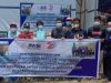 Jaringan Media Siber Indonesia (JMSI) menyerahkan donasi untuk pembangunan empat unit hunian sementara (Huntara) bagi korban gempa 6,2 SR di Nagari Kajai, Kecamatan Talamau, Ahad (13/03/2022).