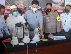 Barang Bukti 207,67 Gram Ubas di Banjarbaru Dari 8 Tersangka Dimusnahkan