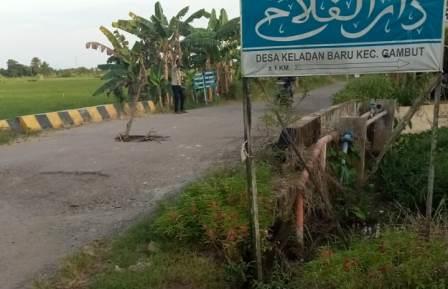 Beginilah kondisi jalan di Desa Beruntung Baru, Kabupaten Banjar, Kalsel.