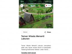 Begini Cara Memberikan Like Taman Wisata Menanti Laburan di Aplikasi Desa Wisata Nusantara