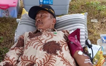 Donor darah salah satu layanan kesehatan pada Haplah ke 74. 