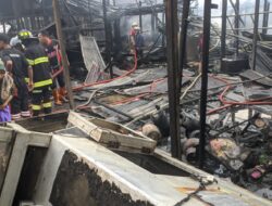 Kebakaran di Belakang Eks Pasar Bauntung, Diduga Akibat Gas Elpiji