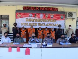 Empat Tersangka Kasus Narkoba dan Judi Togel Online di Balangan Ditangkap