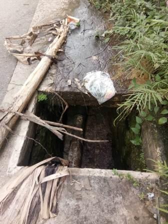 Saluran berada di dalam drainase. 