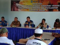 Dinas Damkar Kabupaten Banjar Sosialisasi Standar Pelayanan Minimal di Aluh Aluh