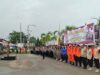Apel kesiapsiagaan bencana alam digelar di halaman Mapolres Tabalong. (Foto: Arif/Koranbanjar.net)