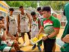 Cabor Basket Kota Banjarbaru yang mengikuti Porprov XI di HSS, Di pertandingan pertama berhasil mendapatkan hasil maksimal. (Sumber Foto: Kadisporabudpar Banjarbaru/Koranbanjar.net)