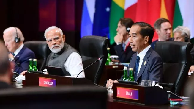 Presiden Jokowi membuka Konferensi Tingkat Tinggi atau KTT G20 di Hotel Apurva Kempinski Bali, Selasa (15/11/2022). (Sumber Foto: Muchlis Jr/Biro Pers Sekretariat Presiden)