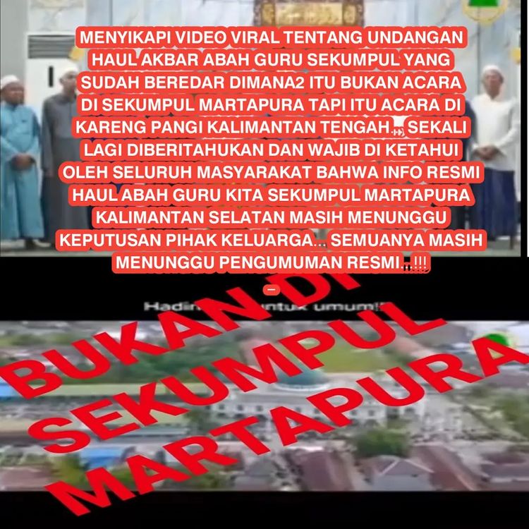 Humas Polres Banjar menyampaikan bahwa kegiatan Haul Abah Guru dilaksanakan di Kereng Pangi. (Sumber Foto: Humas Polres Banjar/koranbanjar.net)