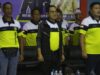 Sekretariat Daerah Kotabaru dengan didampingi Kapolres serta Pelaksana Lanal Kotabaru saat menghadiri pembukaan Bupati Cup Futsal Competition. (Sumber Foto: Diskominfo Kotabaru/Koranbanjar.net)