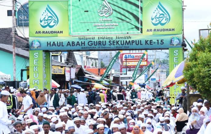 Haul Abah Guru Sekumpul ke 15, waktu lalu, di Sekumpul Martapura. (Sumber Foto: Dok. Koranbanjar.net)