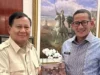 Wakil Ketua Umum Partai Gerindra, Sandiaga Uno bertemu dengan Ketua Umum Partai Gerindra Prabowo Subianto. (Instagram @/sandiuno)