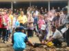 Bupati Kotabaru bersama Ketua TP PKK saat menyaksikan penyembelihan hewan. (Sumber Foto: Diskominfo Kotabaru/Koranbanjar.net)