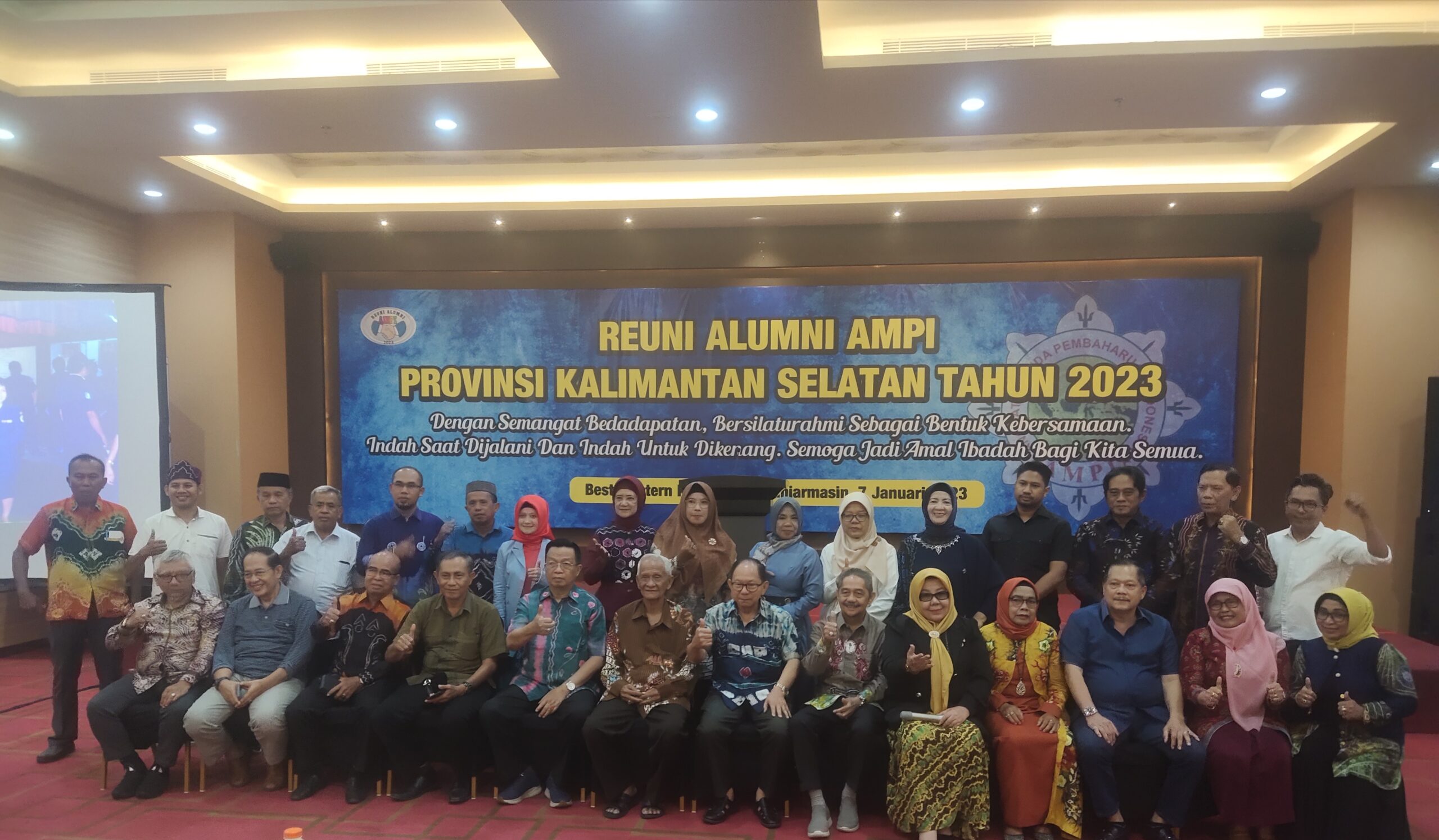 Para alumni organisasi AMPI saat menggelar pertemuan bersama di salah satu Hotel di Banjarmasin. (Foto: Rahmatillah/Koranbanjar.net)