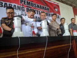 3 Ons Ubas Dimusnahkan di Polres Banjarbaru