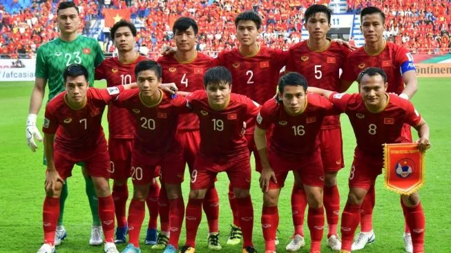 Para pemain Timnas Vietnam. (Sumber Foto: Giuseppe CACACE/AFP)