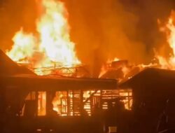 Api Berkobar di Desa Marindi Tabalong, Lima Rumah Hangus Terbakar