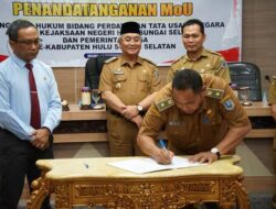 11 Ketua APDESI Kecamatan Tandatangani MoU Dengan Kejari HSS