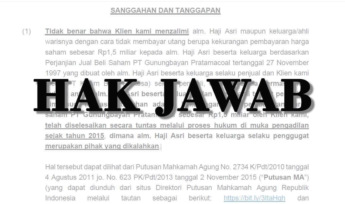 ILUSTRASI - Hak Jawab. (Foto: Dok. Koranbanjar.net)