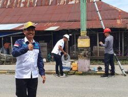 Sukseskan Kunjungan Presiden Jokowi, DKISP Banjar Pasang Tiga CCTV di Astambul