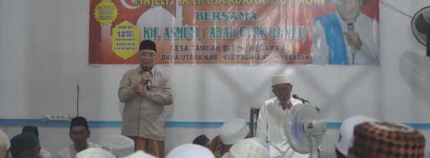 Bupati HSS Ikuti Pengajian Guru Danau di Majelis Ta’lim Sa’adatul Muttaqin