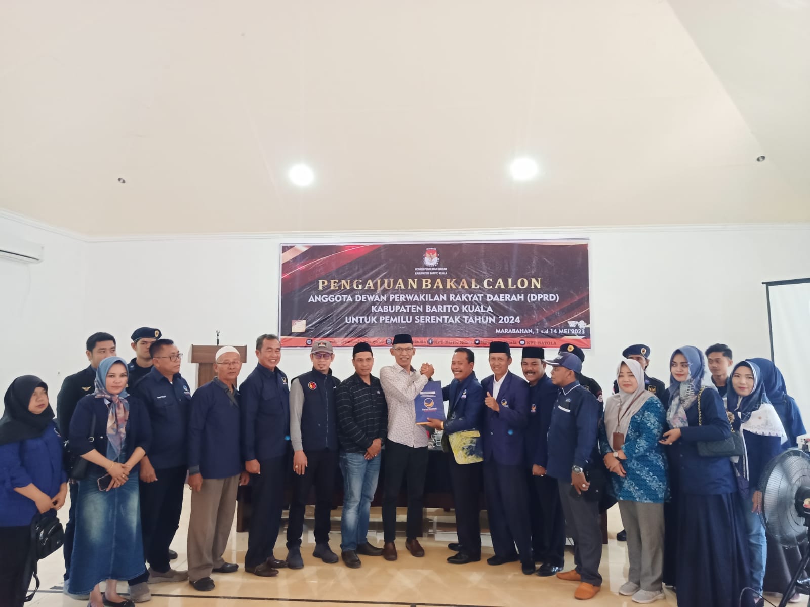 Partai Nasdem Kabupaten Batola resmi daftarkan 35 orang bacaleg dan targetkan 7 kursi DPRD Kabupaten Batola. (Sumber Foto: Ahmad Mubarak/Koranbanjar.net)