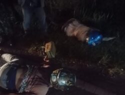 Laka Lantas Depan Bandara Banjarbaru, Dua Orang Tergeletak