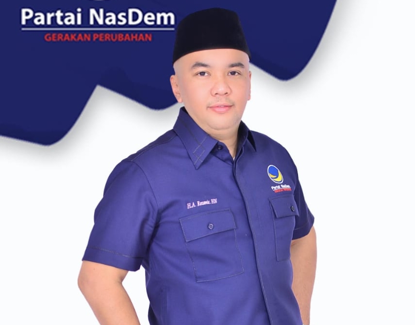 Bacaleg DPR RI dari Partai Nasdem Kalsel, Ahmad Rozanie, Jumat (9/5/2023). (Foto: Koranbanjar.net)