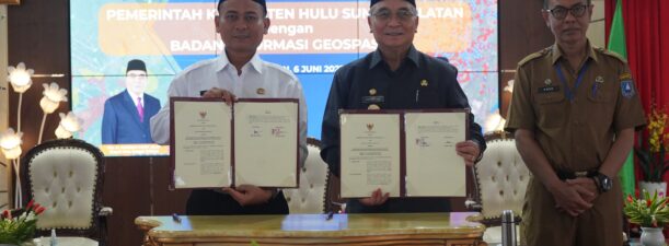 Pemkab HSS Teken MoU dengan Badan Informasi Geospasial