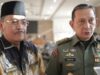 Wawancara dengan Wakil Gubernur Lemhanas RI, Letjen TNI Mohamad Sabrar Fadhilah dan Ketua DPRD Kalsel, Supian HK, Banjarmasin, Senin (10/7/2023). (Foto: Koranbanjar.net)