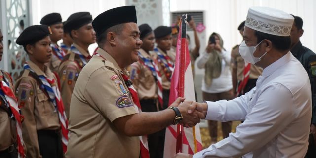 Kontingen Gerakan Pramuka Kwarcab Tanah Bumbu (Tanbu) mengikuti Kemah Bela Negara (KBN) Tingkat Nasional 2023. (Sumber Foto: Kominfo Kabupaten Tanah Bumbu/Koranbanjar.net)