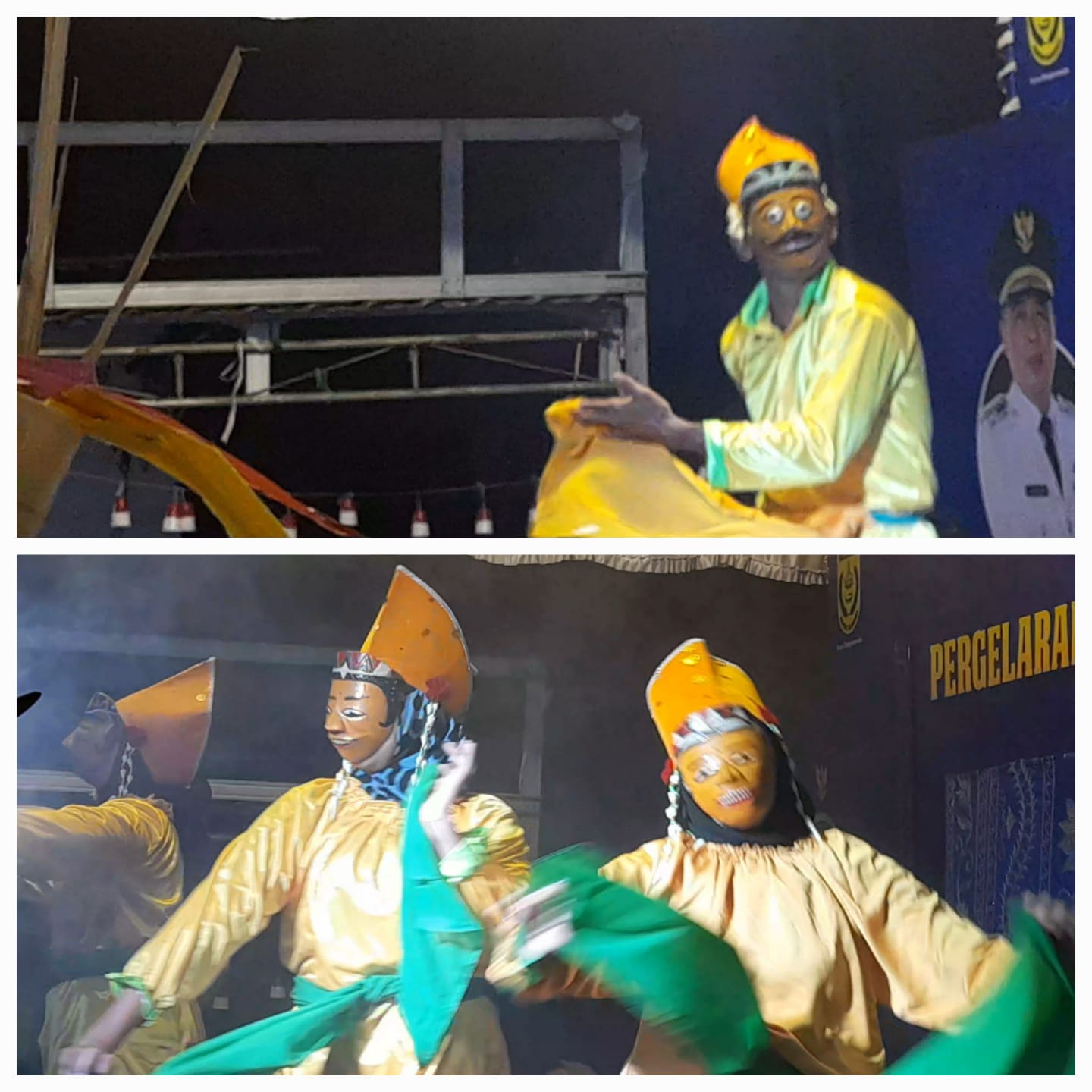 Para penari mistis Manopeng di Kampung Banyiur Luar Banjarmasin. (Foto: Koranbanjar.net)