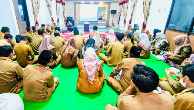 Dinas Sosial (Dinsos) menggelar kegiatan rapat koordinasi (rakor), penyaluran bantuan sosial tahun 2023, Senin (18/9/2023). (Sumber Foto: Kominfo Kabupaten Tanah Bumbu/Koranbanjar.net)