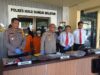 Konferensi pers Polres HSS terkait kasus asusila di Kandangan, Senin (30/10/2023). (Foto: Polres HSS/Koranbanjar.net)