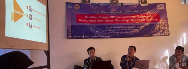 Mendukung Pembelajaran Berbasis Teknologi, Dosen FKIP melaksanakan Pelatihan Pengembangan Materi Ajar Digital