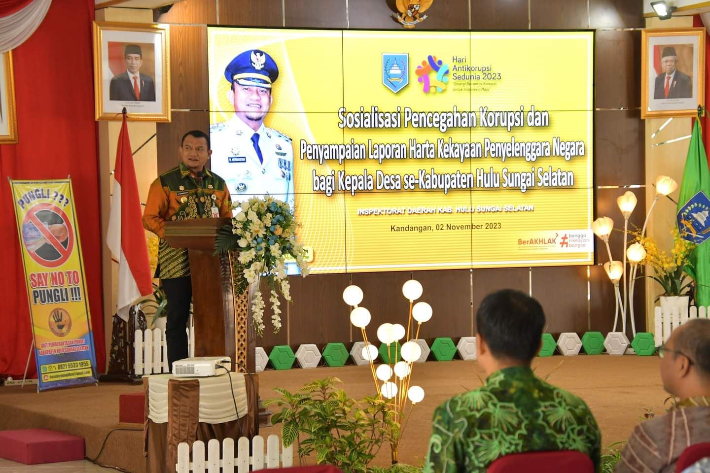 Pembukaan sosialisasi penyampaian LHKPN bagi Kades di Kabupaten HSS, Kamis (2/11/2023). (Foto: Prokopim HSS/Koranbanjar.net)