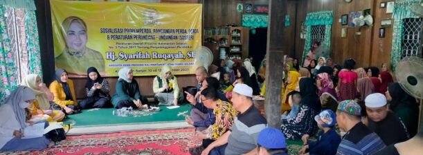 Syarifah Rugayah Sosialisasikan Perda Pendidikan di Desa Pingaran Ilir