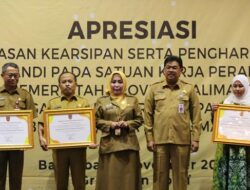 Nilai Tertinggi, Pemko Banjarbaru Diganjar Penghargaan Pengelolaan Arsip 2023