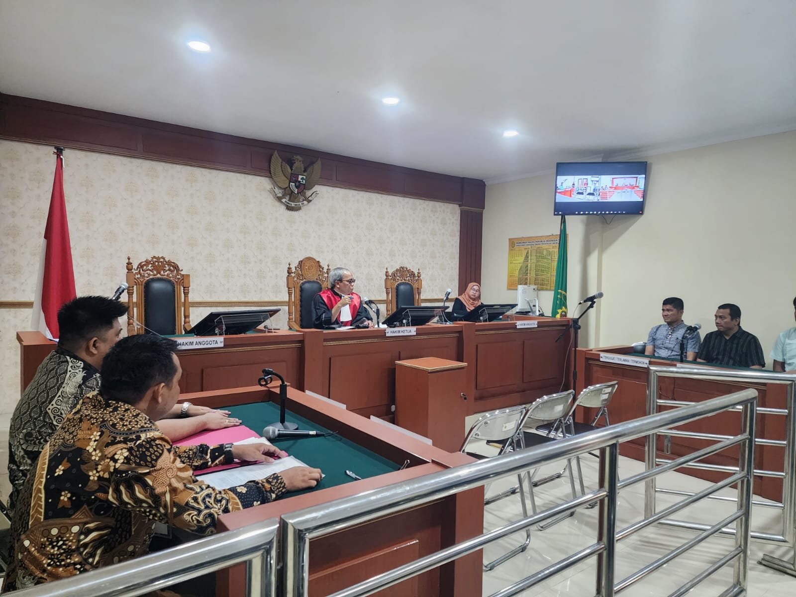 Sidang Praperadilan Kapolresta Banjarmasin Sebagai Termohon di Pengadilan Negeri Banjarmasin. (Foto: Rth/Koranbanjar.net)