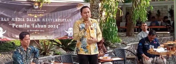 Komisioner KPU Kabupaten Banjar dan Awak Media Bincang Politik Pemilu 2024