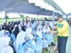 Ratusan remaja putri di Kabupaten HSS meminum Tablet Tambah Darah (TTD) serentak. (Foto Prokopim HSS/Koranbanjar.net)