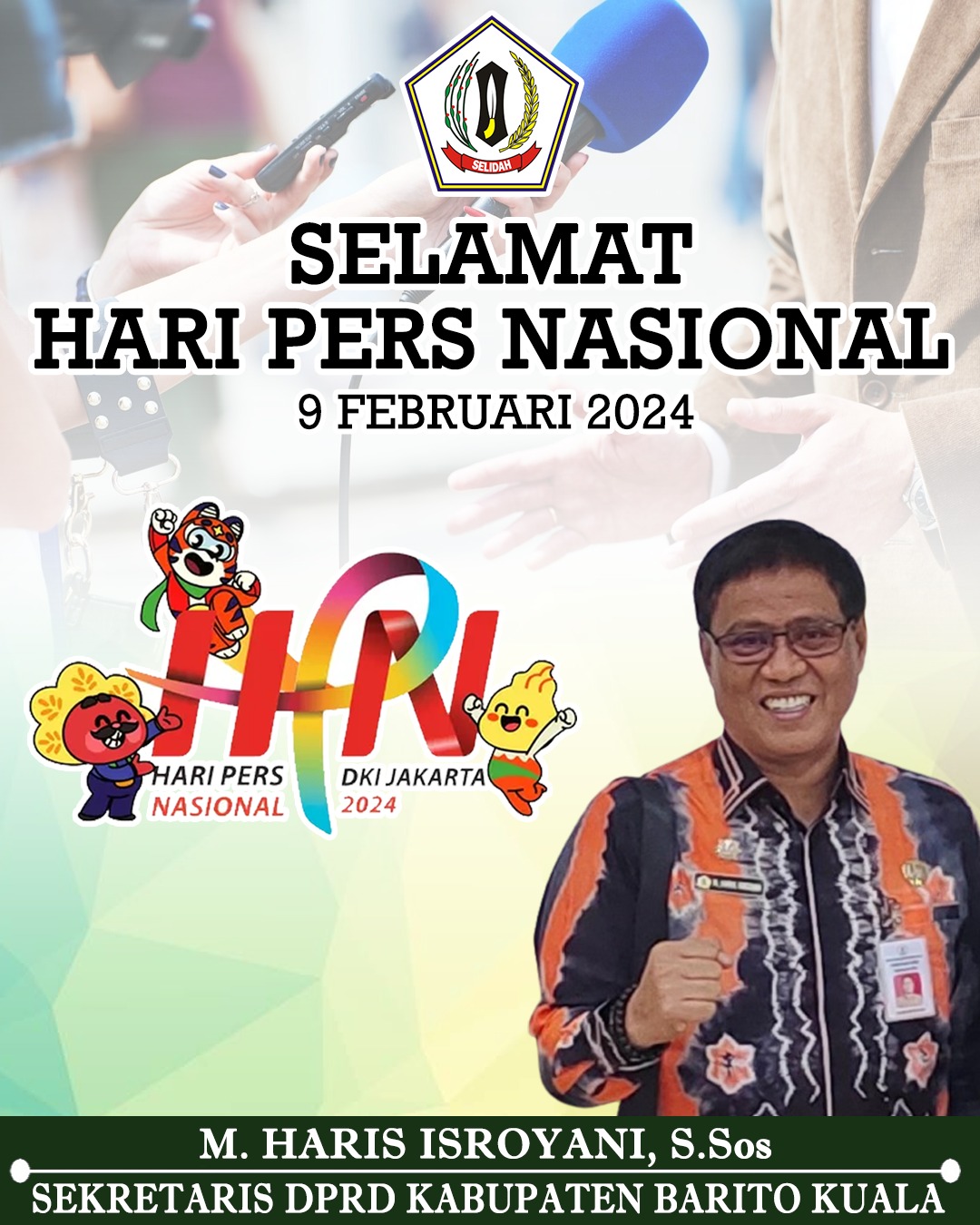M Haris Isroyani Selamat Hari Pers Nasional 9 Februari 2024